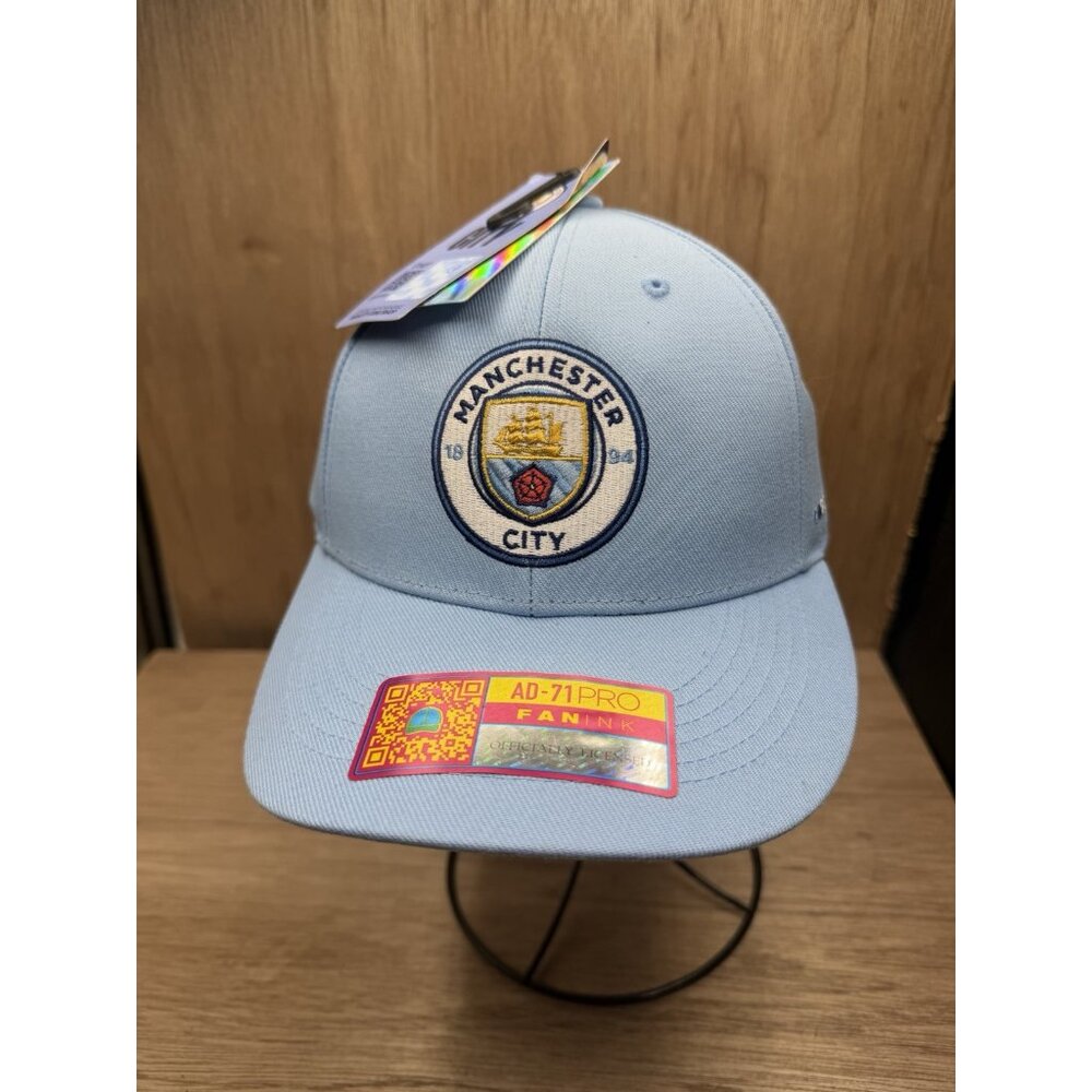 Manchester City FC Blue Snapback Hat Fan Ink Official Licensed Ad-71 Pro